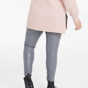 NWT Joe Fresh Grey Faux Leather Leggings 3X